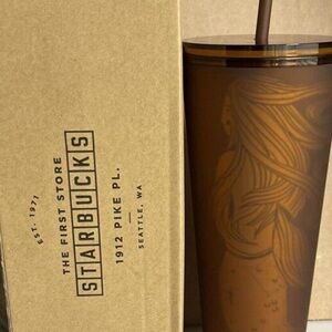 Starbucks Pike Place Market Siren Tumbler Mermaid (Amber color). NIB